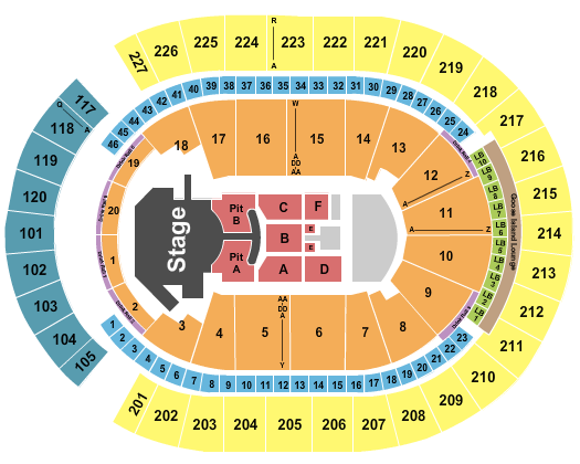 T-Mobile Arena Ed Sheeran Seating Chart
